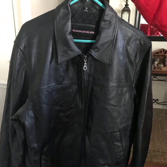 charles klein leather coat